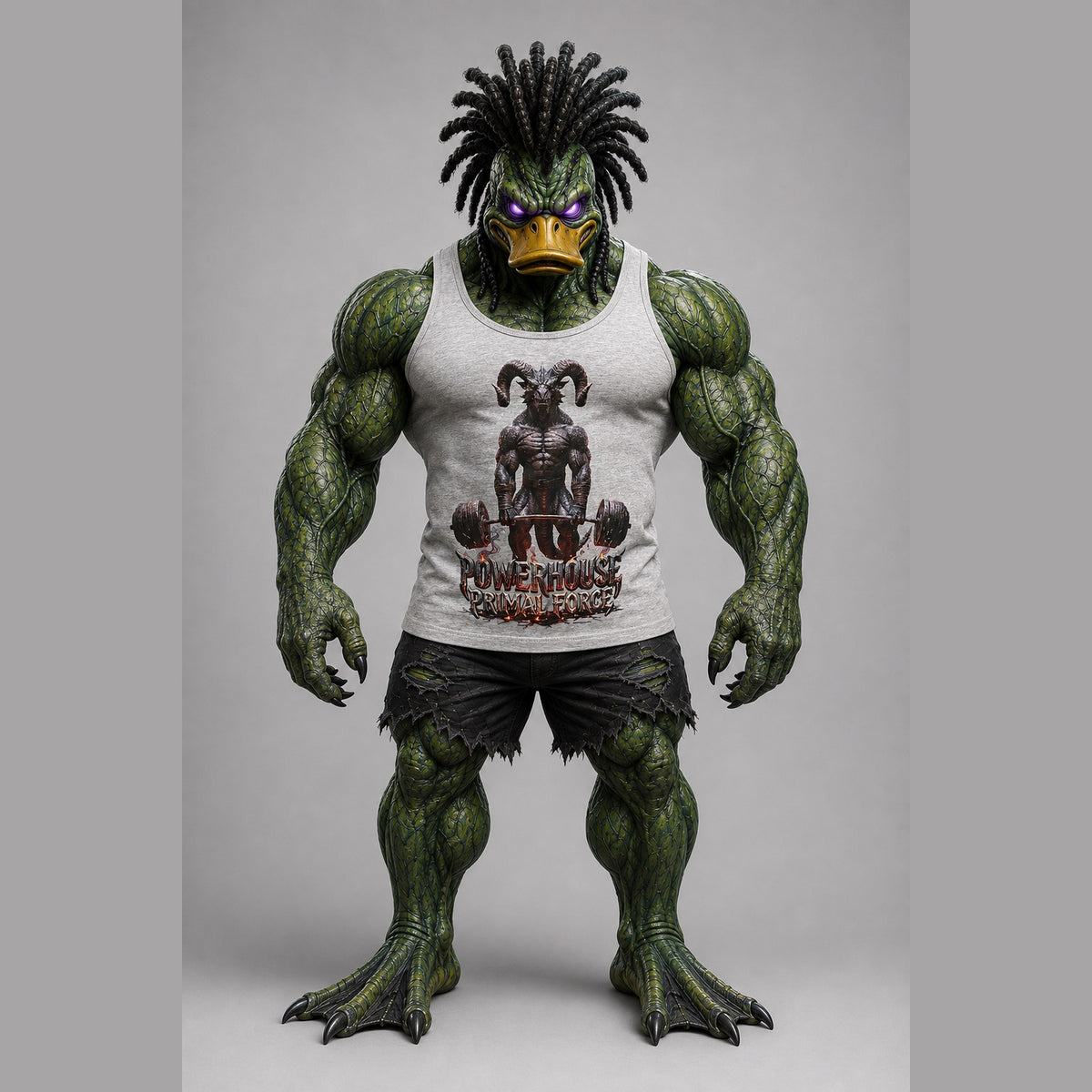 Primal Force Tank in Athletic Grey, front view