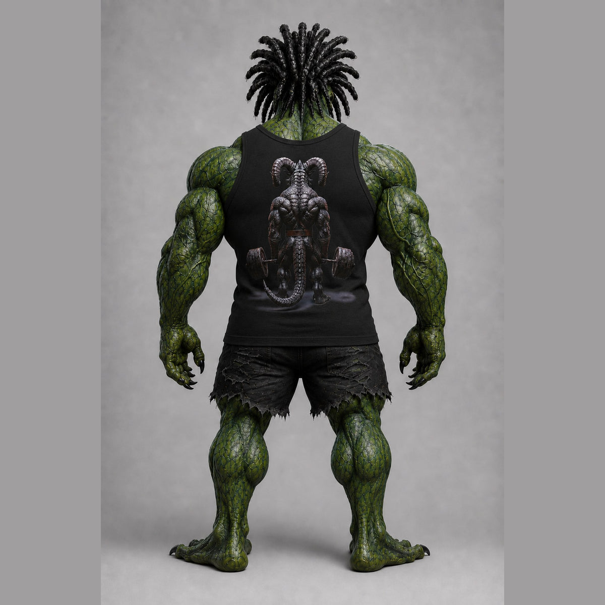 Primal Force Tank in Jet Black, back view