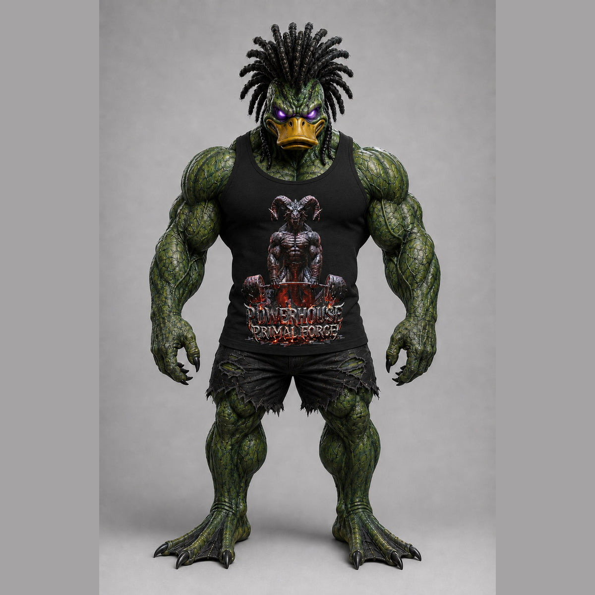 Primal Force Tank in Jet Black, front view