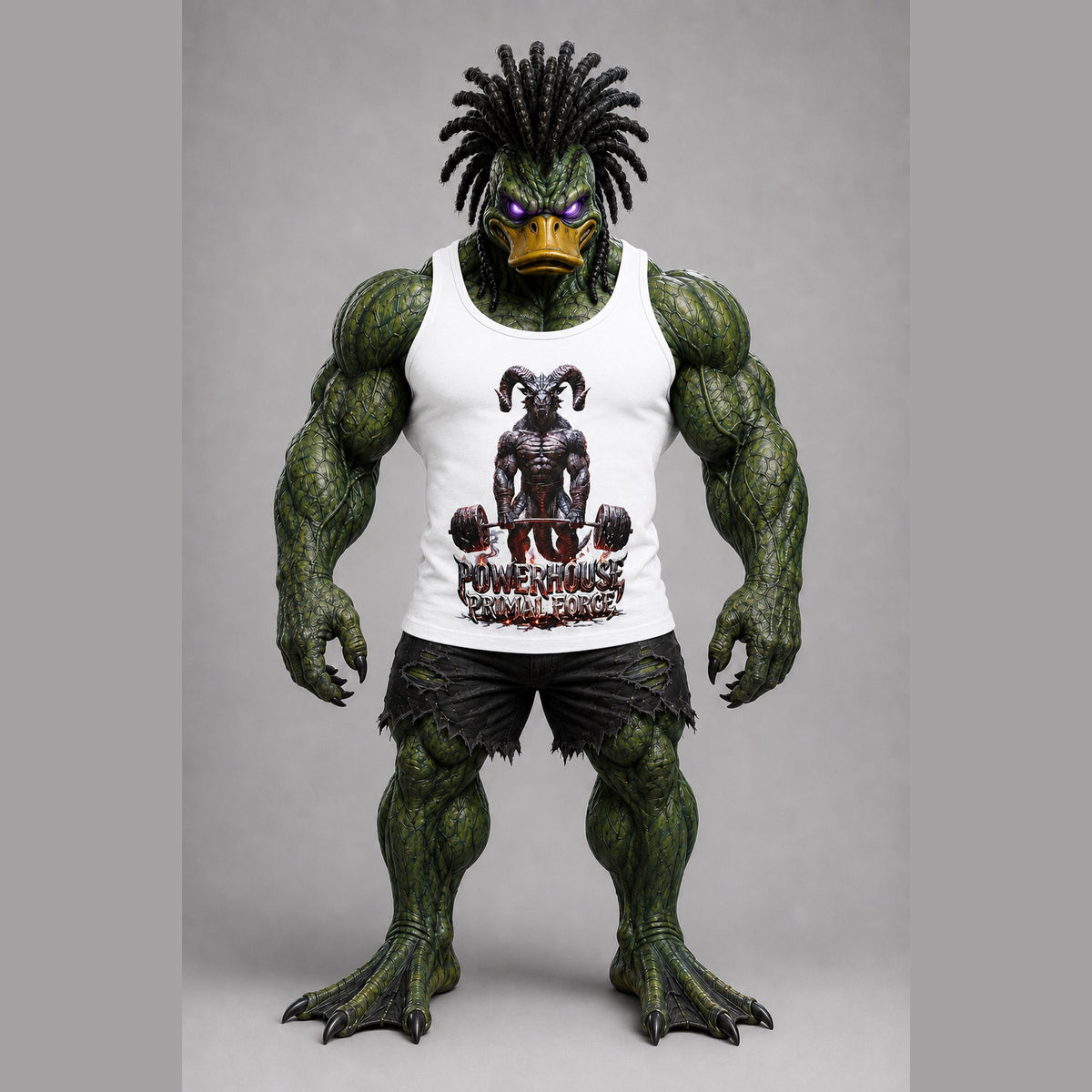 Primal Force Tank in White, front view