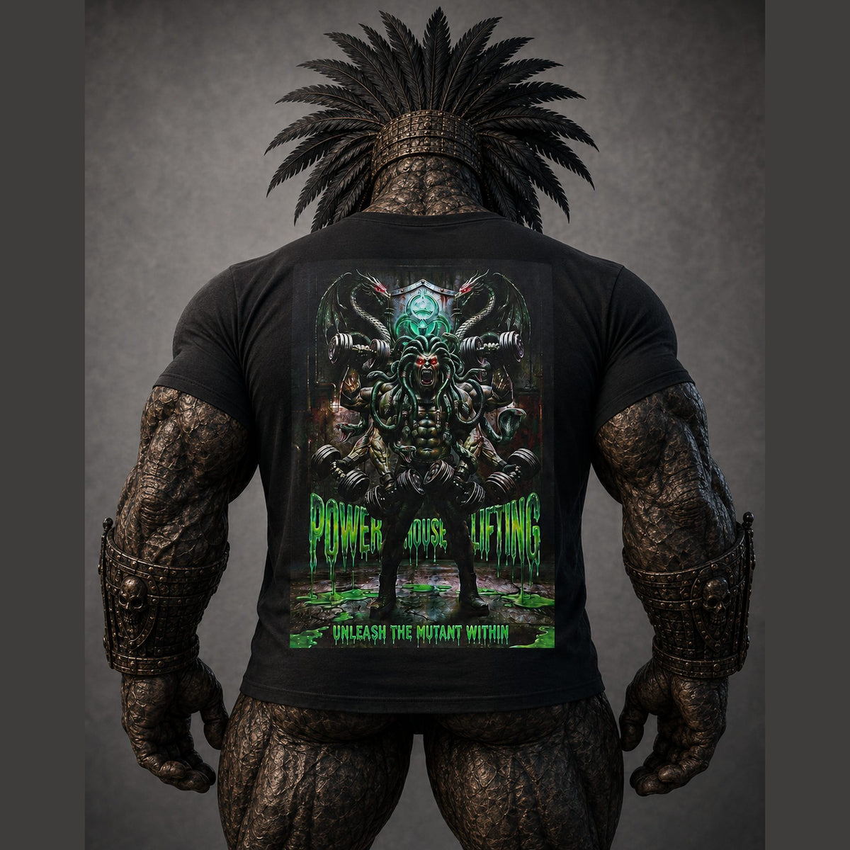 Vogan Hexcoil Tee in Black, back view