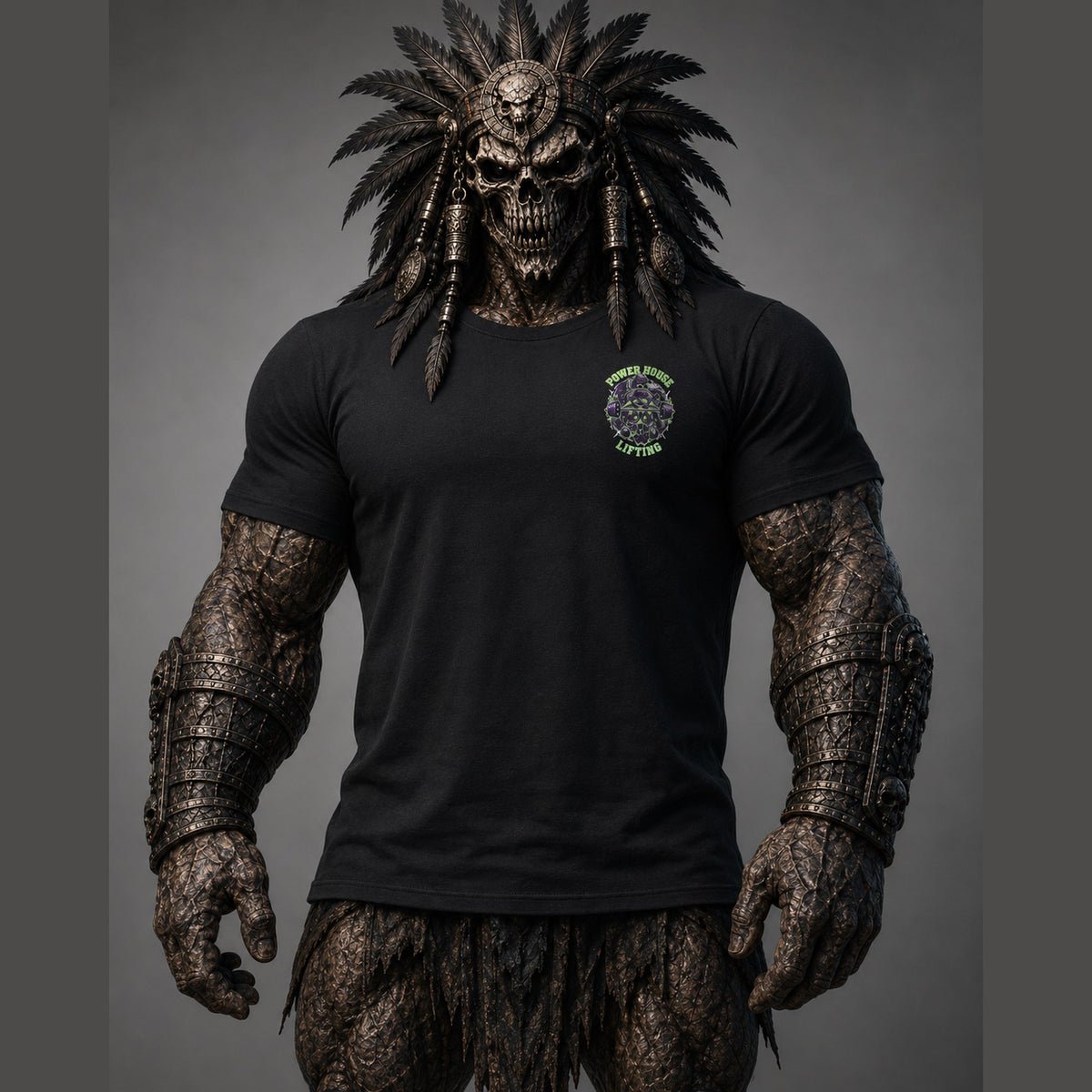 Vogan Hexcoil Tee in Black, front view